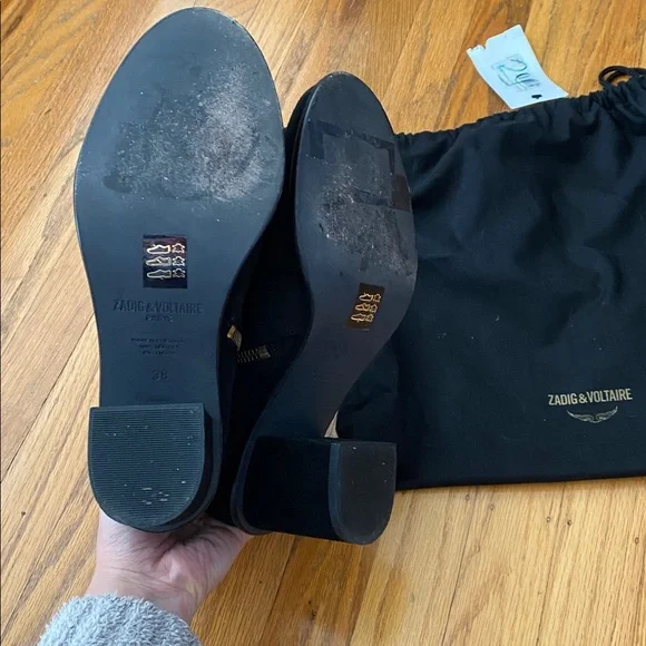 Zadig & Voltaire Lena Suede Elastic Boots in Black - Picture 7 of 10